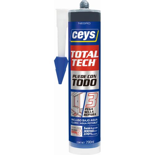 CEYS TOTAL TECH NEGRO CARTUCHO 290ML